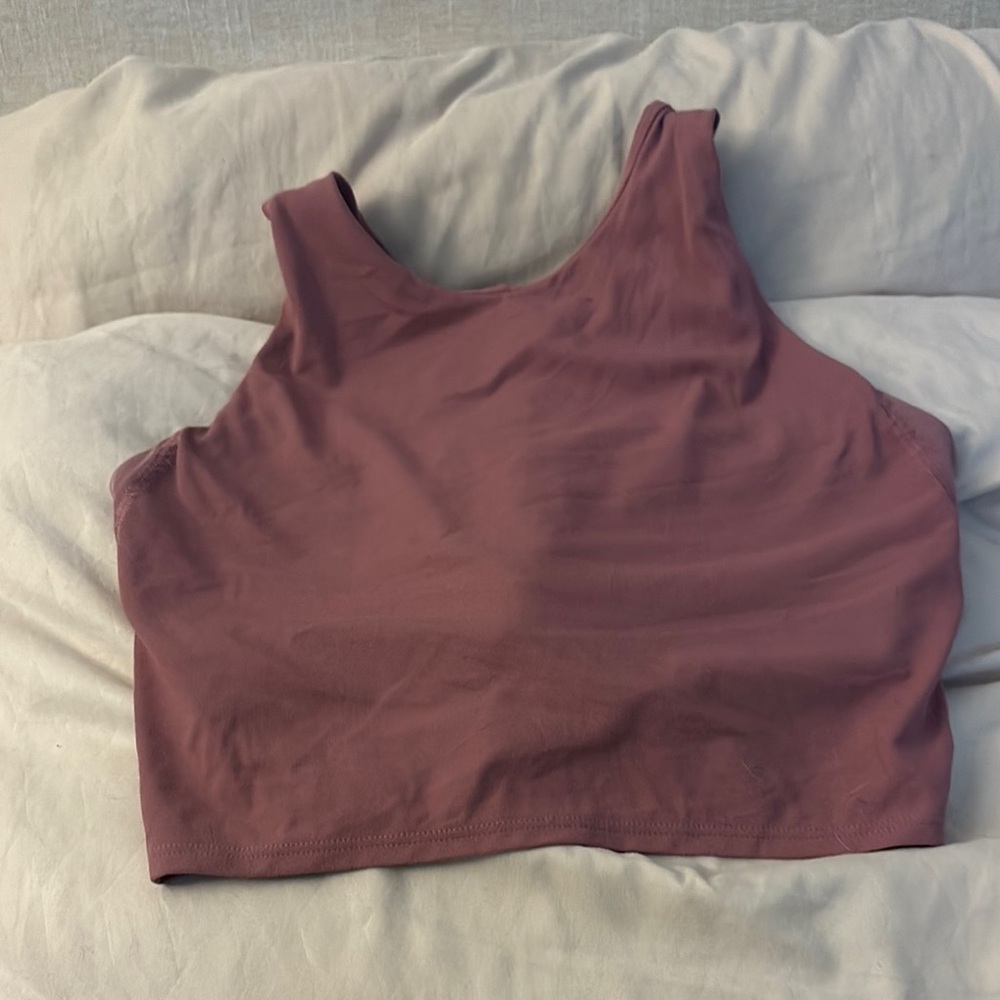Avia Pink Fitted Crop Tank Top
